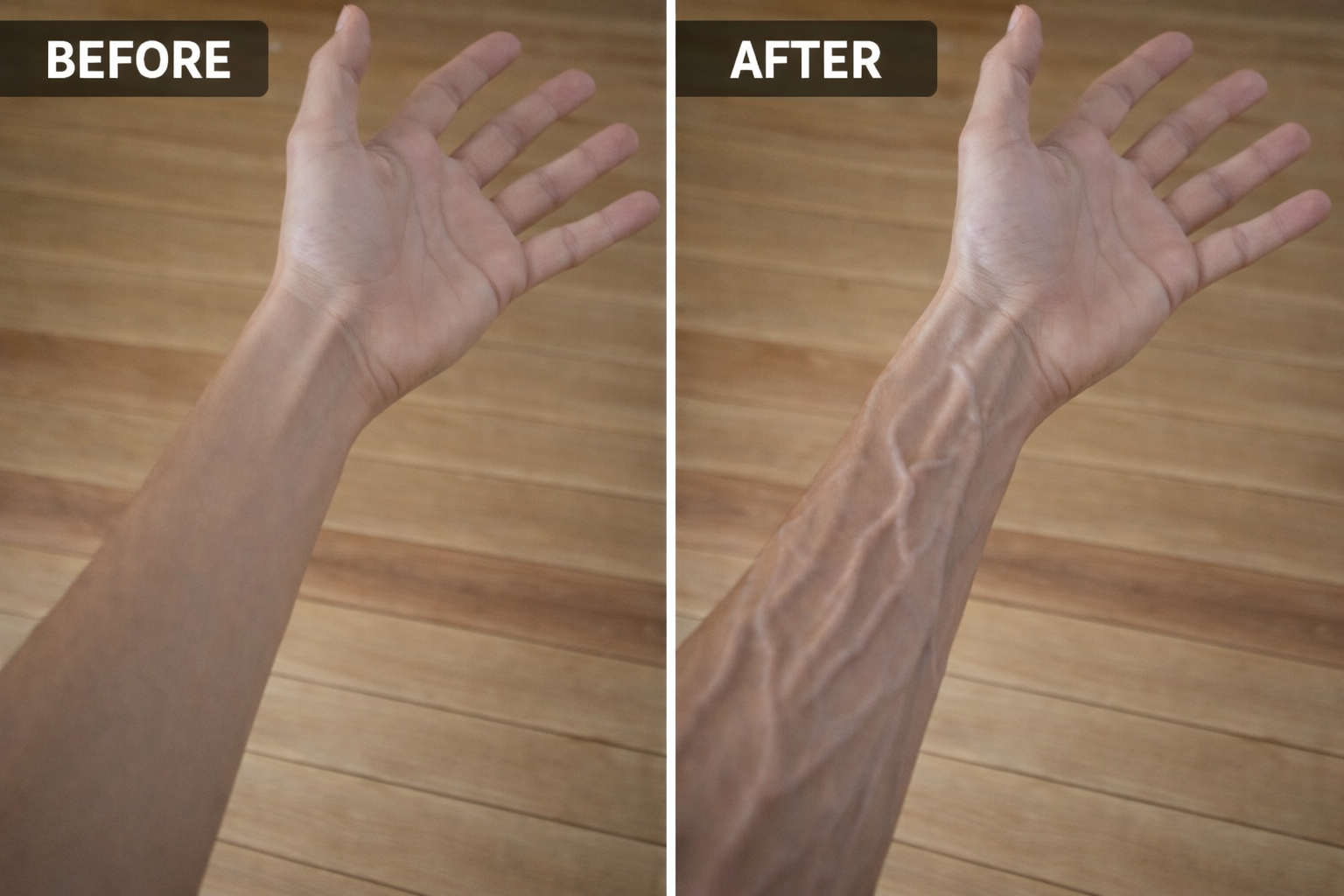 Before and after results using AeroGrip hand gripper